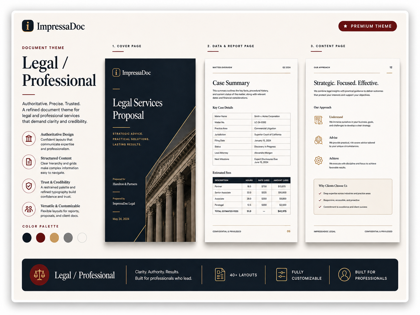 Legal / Professional theme preview