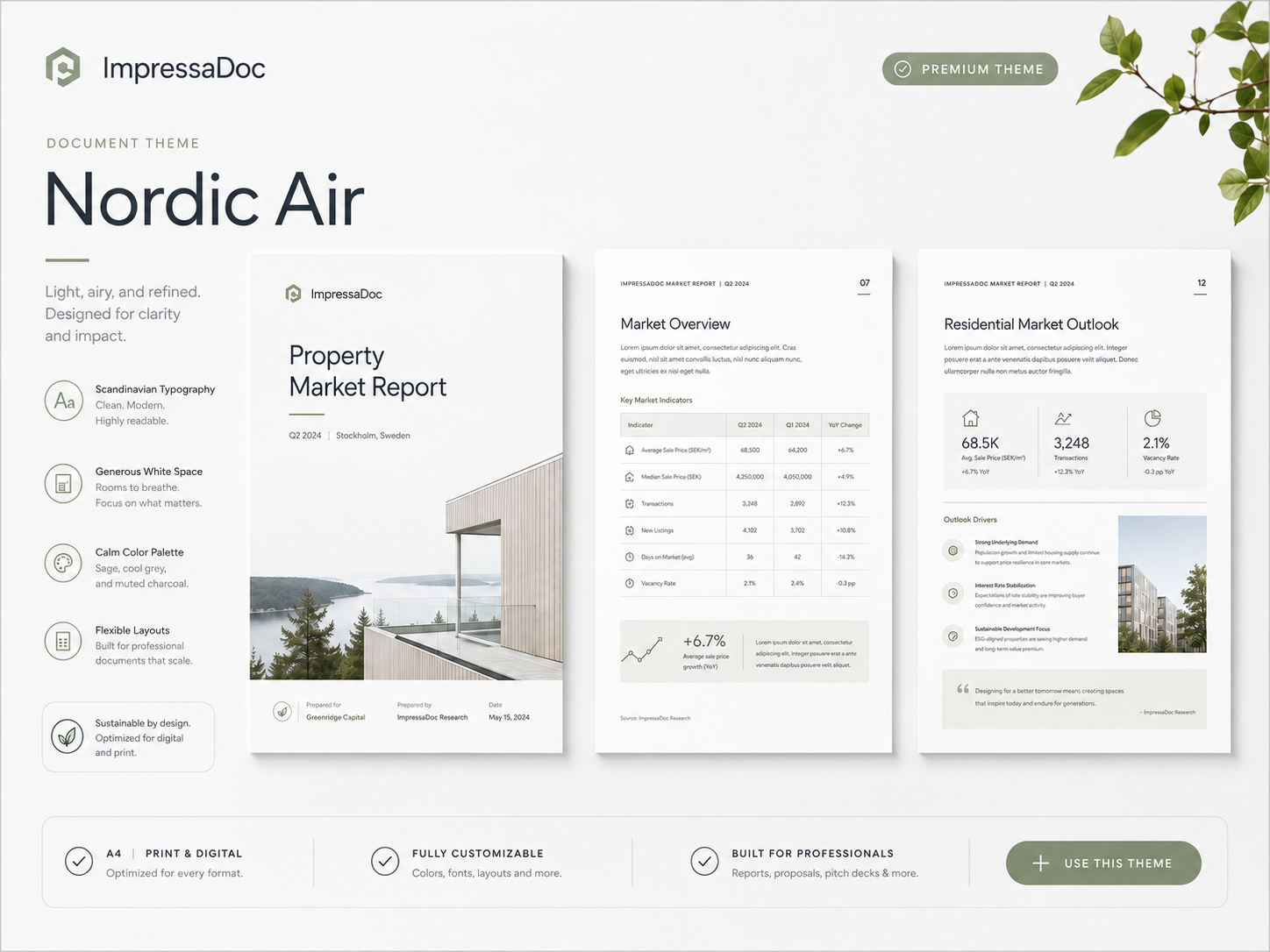 Nordic Air theme preview