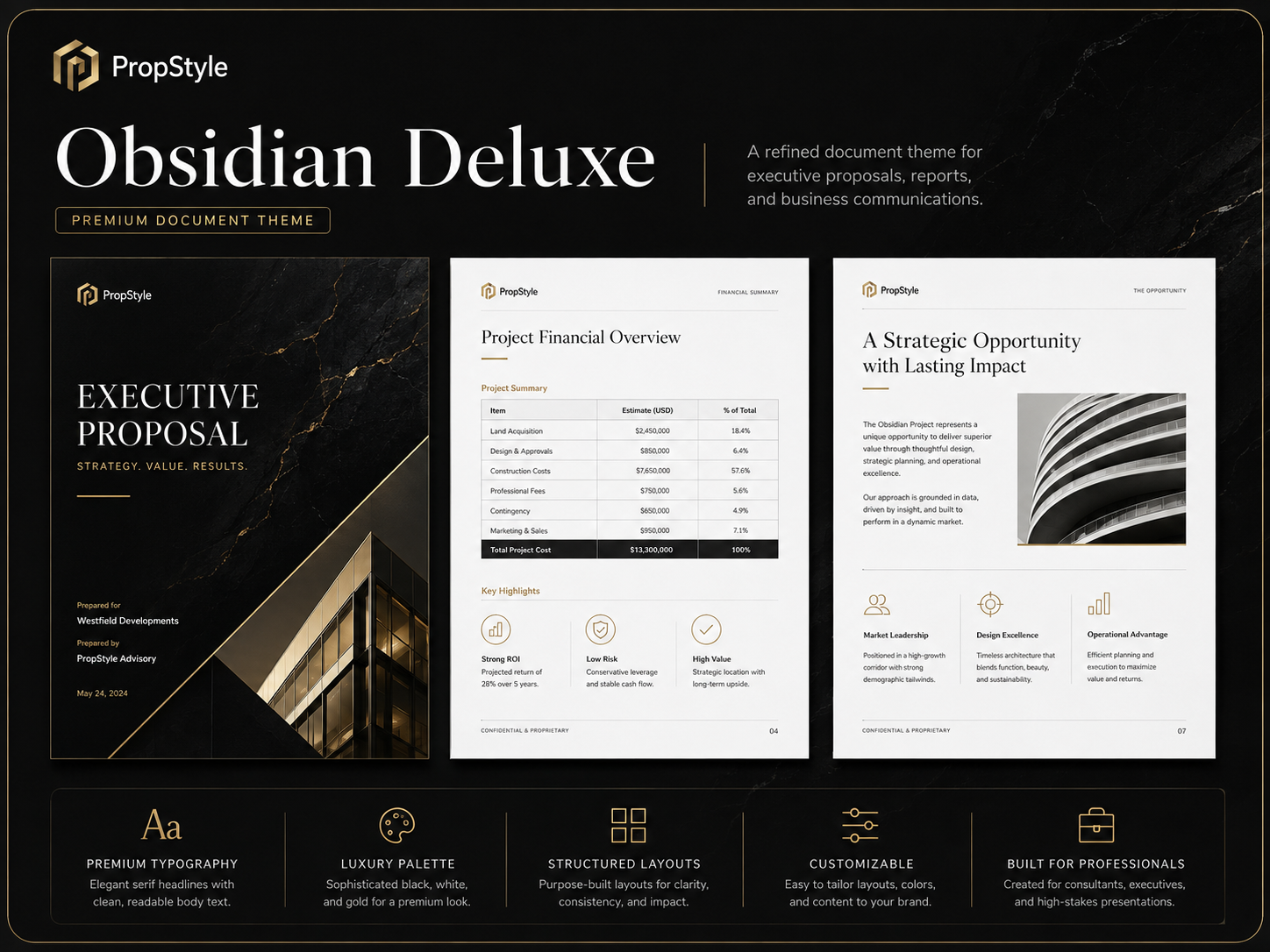 Obsidian Deluxe theme preview