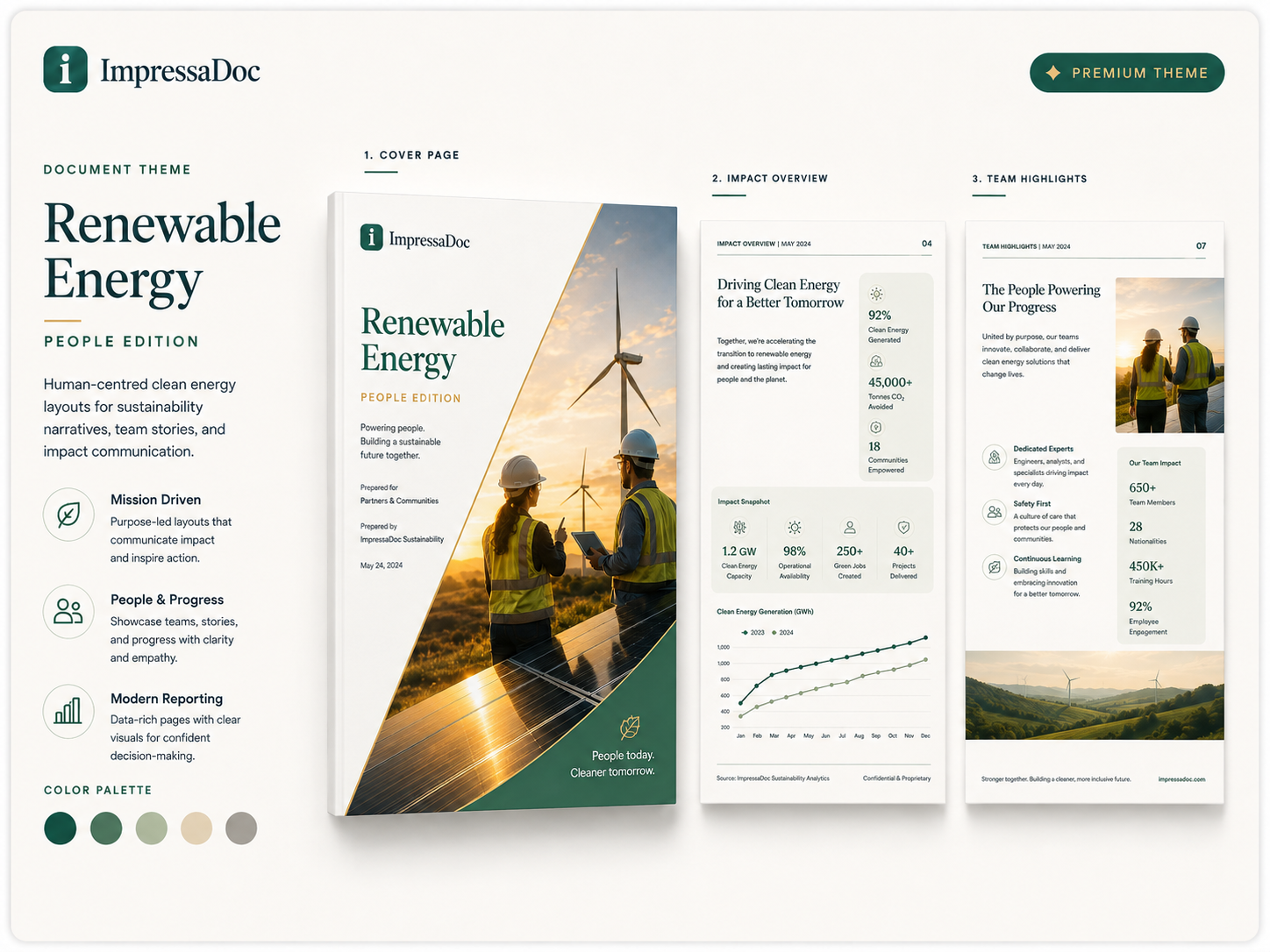 Renewable Energy People theme preview