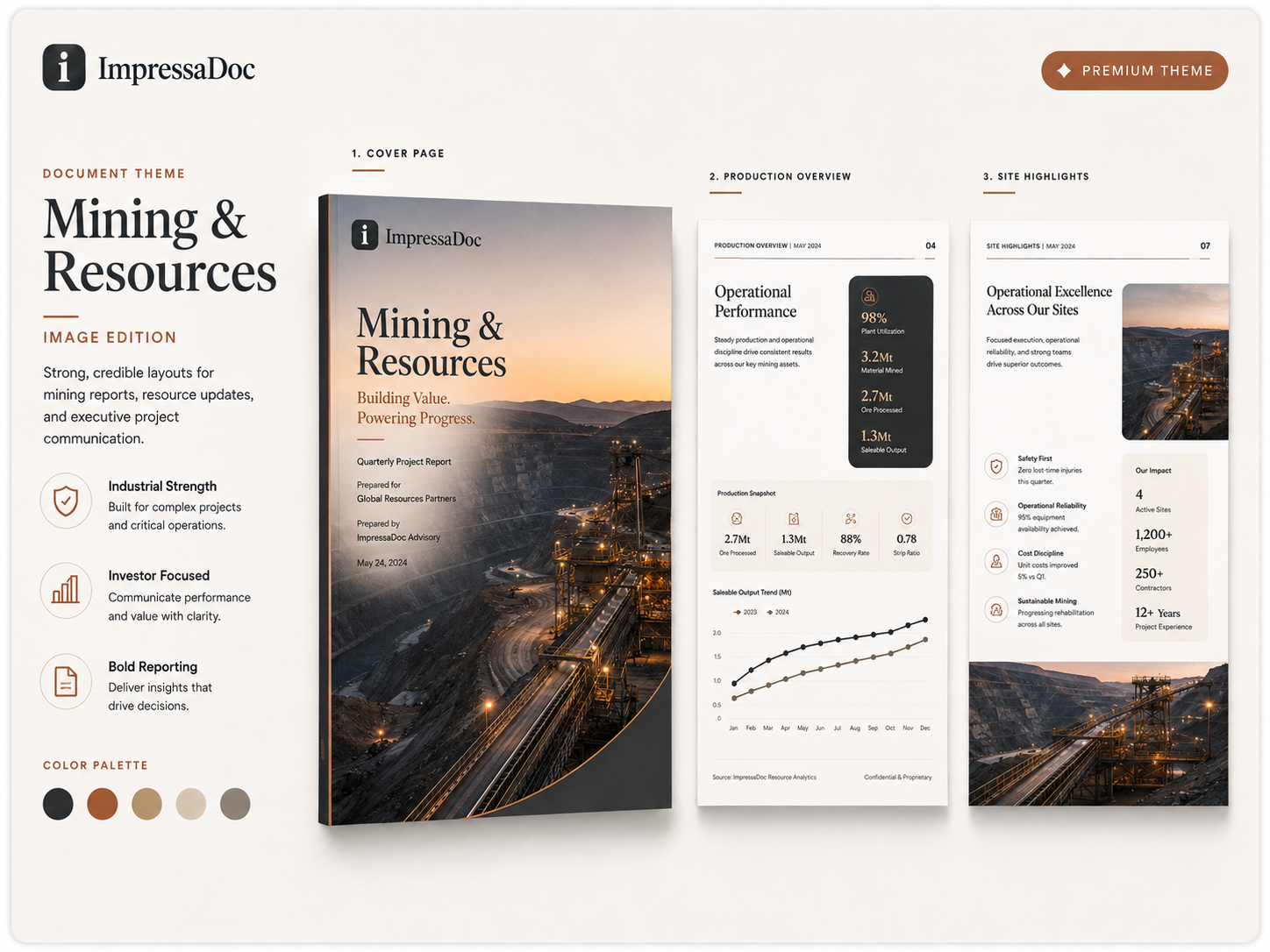 Mining & Resources Image theme preview